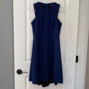 Cobalt Blue High Low Dress Banana Republic